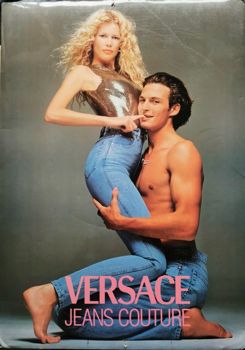 Richard Avedon - Versace - Versace Jeans Couture Fall/Wint 1994 - Claudia Schiffer  Stan Nelson by Richard Avedon - 1990‹erne