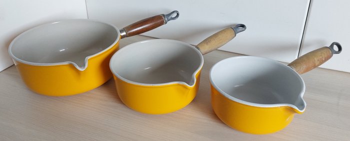 Le Creuset - Grydesæt (3) - Støbejern, emalje - Fremstillet i Frankrig