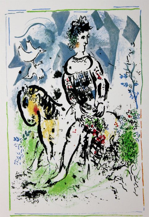 Marc Chagall (after) - Moon Pierrot