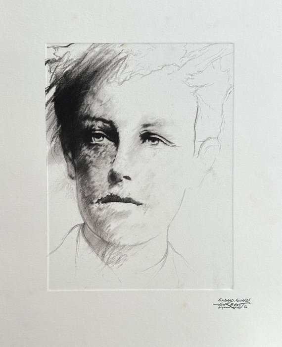 Ernest Pignon Ernest (1942) - Portrait de Rimbaud