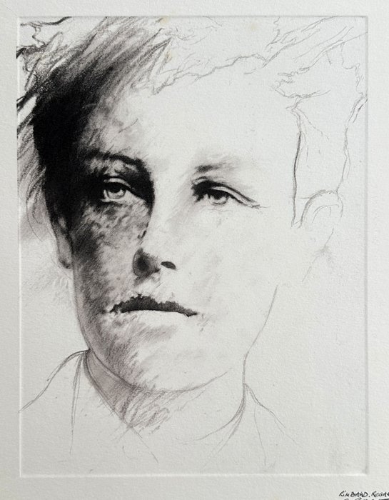 Ernest Pignon Ernest (1942) - Portrait de Rimbaud