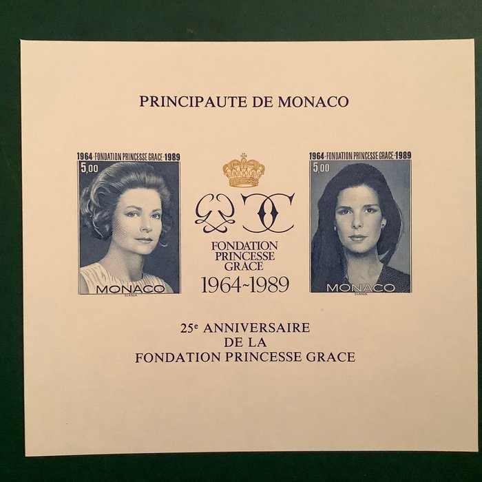 Monaco  - Uperforeret blok af fondation prinsesser Grace - Yvert bloc 48a