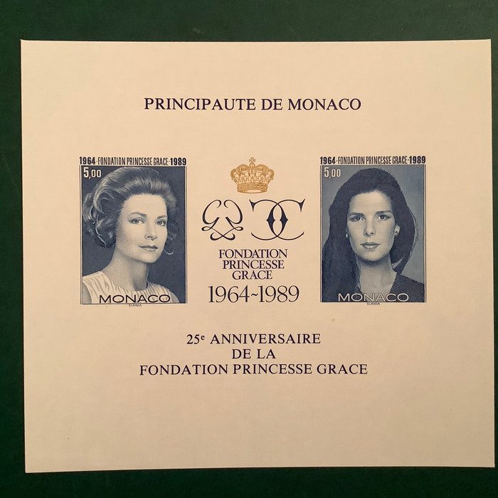 Monaco  - Uperforeret blok af fondation prinsesser Grace - Yvert bloc 48a