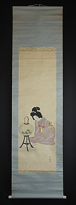 Bijin-ga 美人画 - With signature and seal by artist - Japan  (Ingen mindstepris)