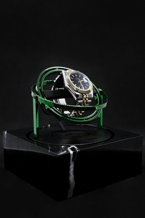 The Voyager I - Marble Watch Winder - Limited Edition xxx/287 - Green/Black - Elbrus Horology