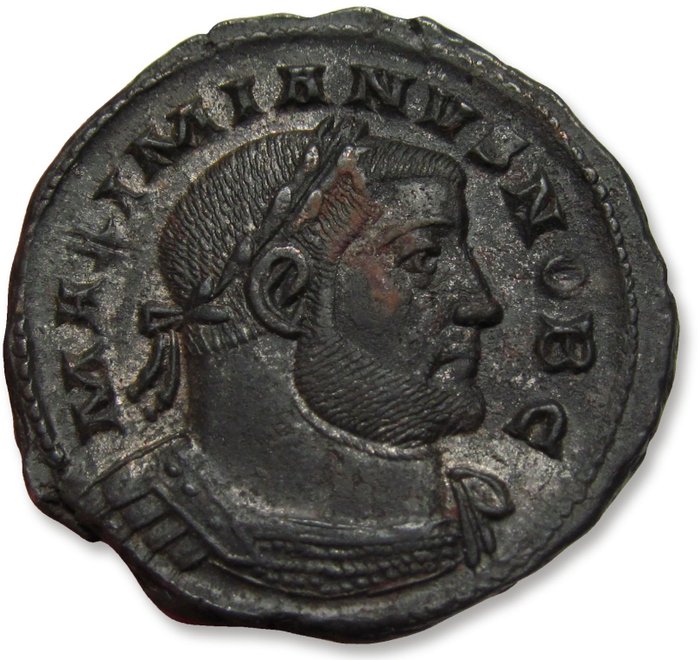 Romarriket Galerius as Caesar Follis Treveri (Trier) mint circa 302-303 AD - mintmark IITR - large 29mm coin