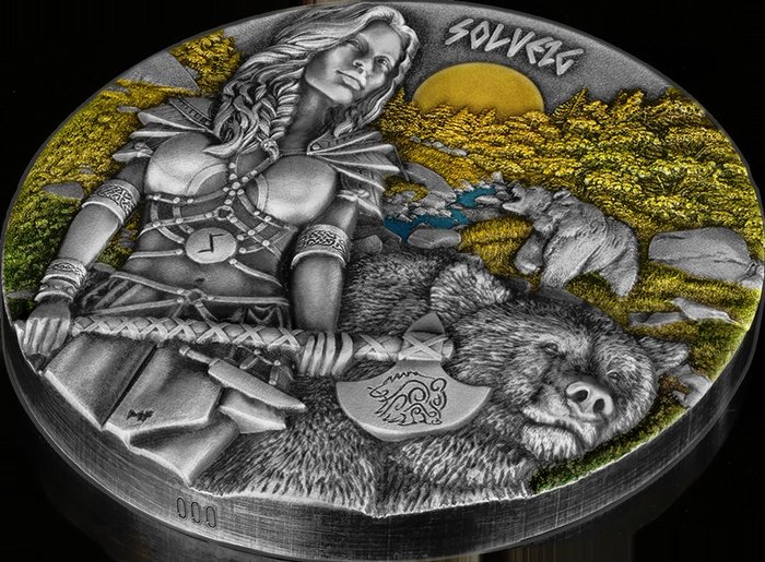 Germania. 10 Mark 2024 Valkyries – Solveig - Ultra High Relief, 2 Oz (.999)