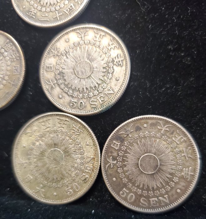 Japan. Meiji to Taisho years (10 coins) 1905/1917