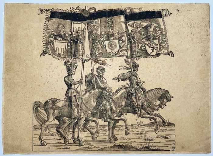 Hans Burgkmair  Dornik Eger Hanna - "The Triumph of Emperor Maximilian I" - Heraldry