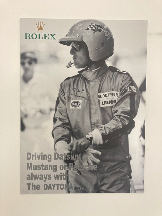 Paul Newman - Rolex Daytona - Reklameplakat - Aluminium