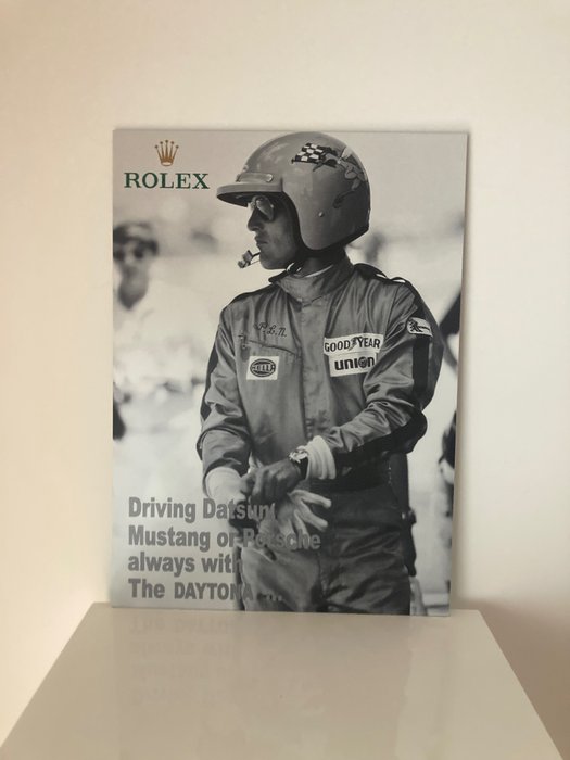 Paul Newman - Rolex Daytona - Reklameplakat - Aluminium