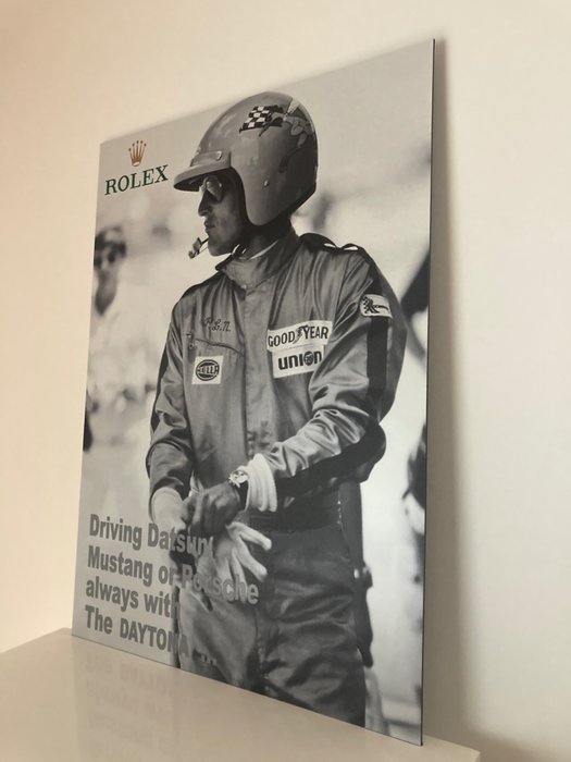 Paul Newman - Rolex Daytona - Reklameplakat - Aluminium