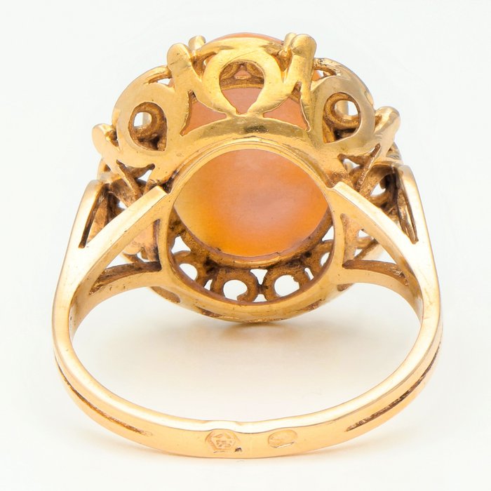 Ingen mindstepris - Ring - 14 karat Gulguld - Cameo