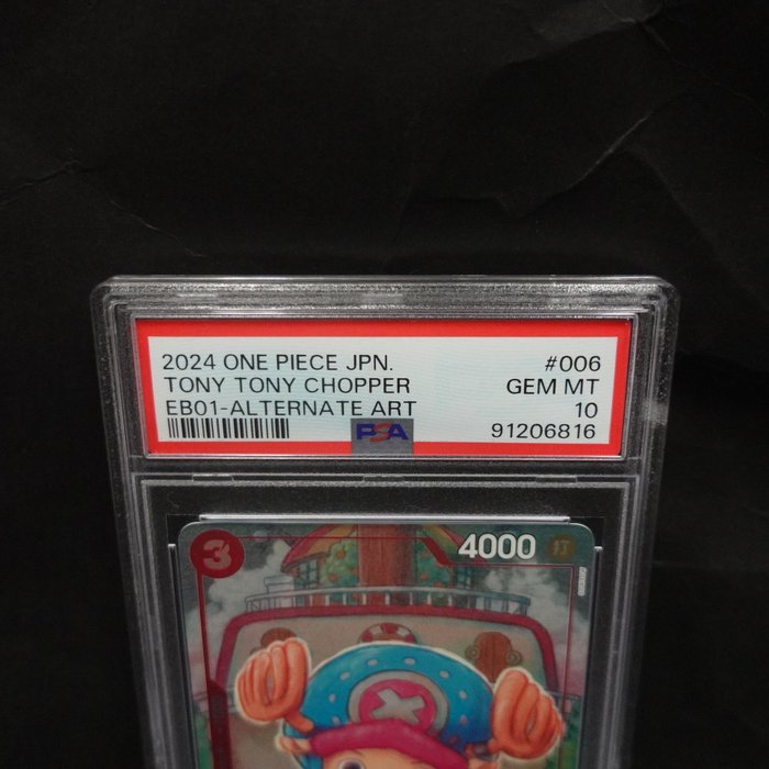 Bandai Graded card - One Piece - TONY TONY CHOPPER - EB01-ALTERNATE ART - PSA 10