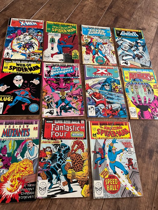 Spider-Man, The Silver Surfer, X-Men, ... - Super Sized Annuals - Complete series - 11 Comic collection - Første udgave - 1988