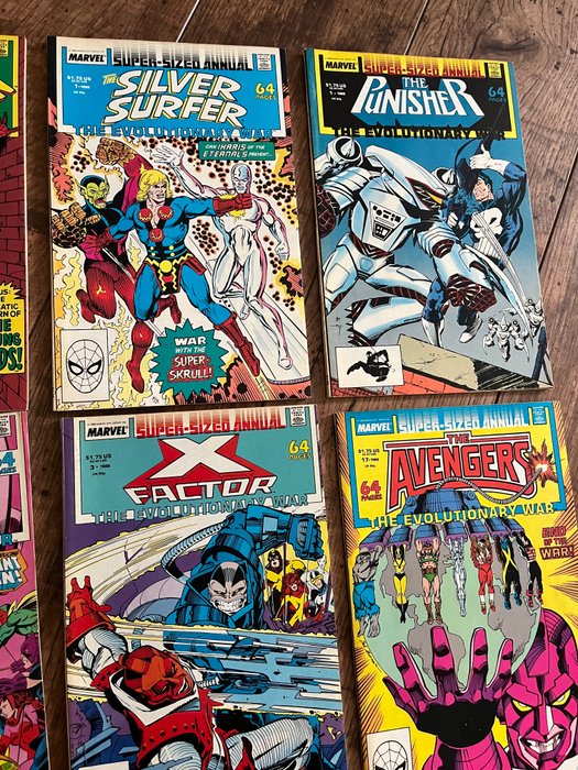 Spider-Man, The Silver Surfer, X-Men, ... - Super Sized Annuals - Complete series - 11 Comic collection - Første udgave - 1988