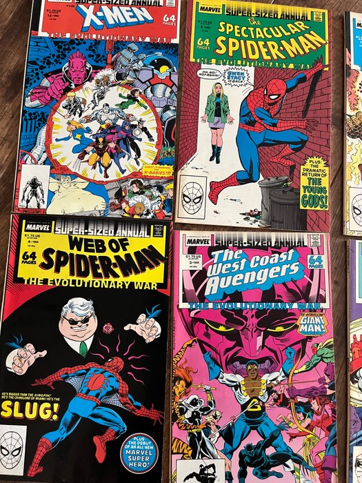 Spider-Man, The Silver Surfer, X-Men, ... - Super Sized Annuals - Complete series - 11 Comic collection - Første udgave - 1988