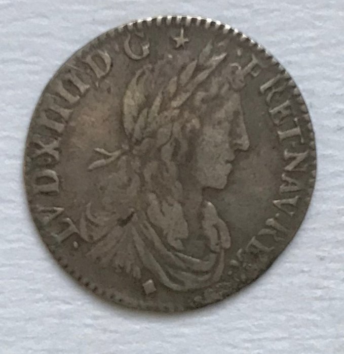 Frankrig. Ludvig 14. (1643-1715). 1/12 Écu 1662 D  (Ingen mindstepris)