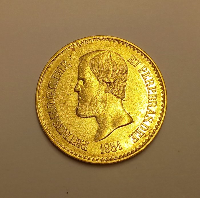 Brasilien Pedro II 1831-1889 20000 Reis Gold 1851