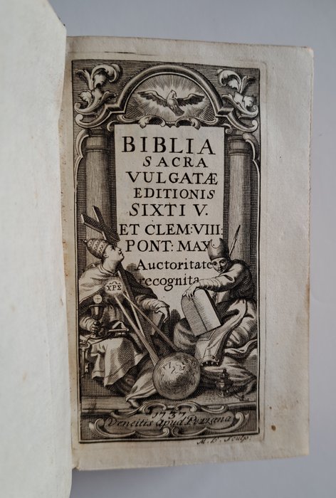 Niccolò Pezzana - Sacra Biblia Vulgata - 1737