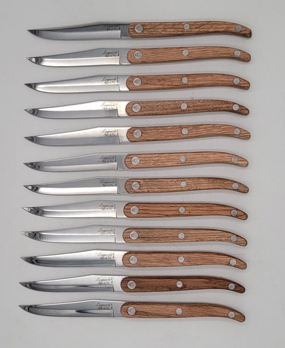 Laguiole Style de Vie - Bordknive sæt (12) - Innovation Line - 6 dele - Smooth - Egetræ - Bøf Knive