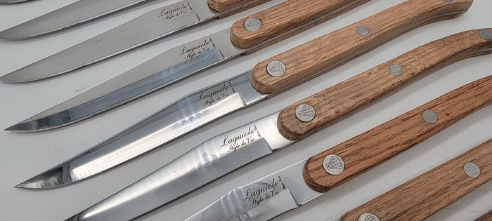 Laguiole Style de Vie - Bordknive sæt (12) - Innovation Line - 6 dele - Smooth - Egetræ - Bøf Knive