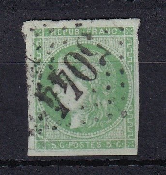 Frankrig 1870 - sjælden GC 5044,Mers-EL-Kebir sur Bordeaux - Yvert n°42B