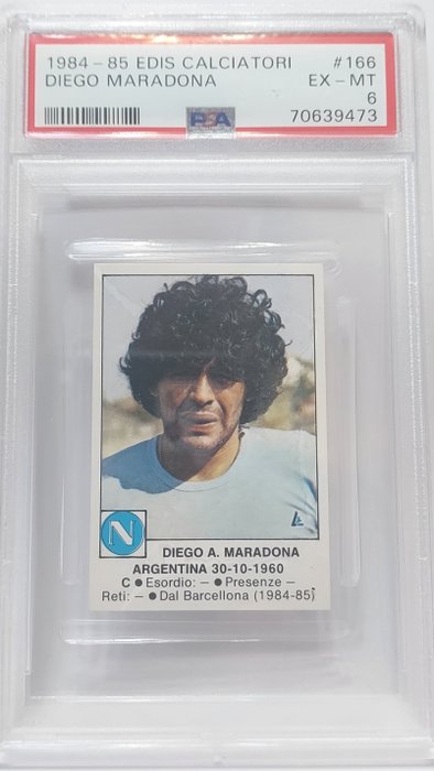 Edis - Calciatori 1984/85 - #166 Maradona Graded sticker - PSA 6