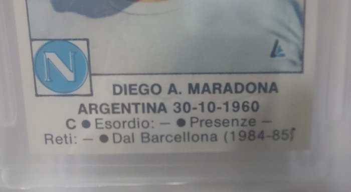 Edis - Calciatori 1984/85 - #166 Maradona Graded sticker - PSA 6