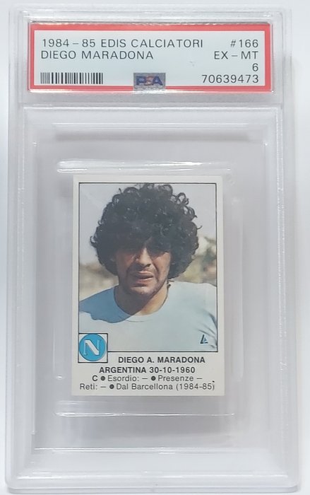 Edis - Calciatori 1984/85 - #166 Maradona Graded sticker - PSA 6