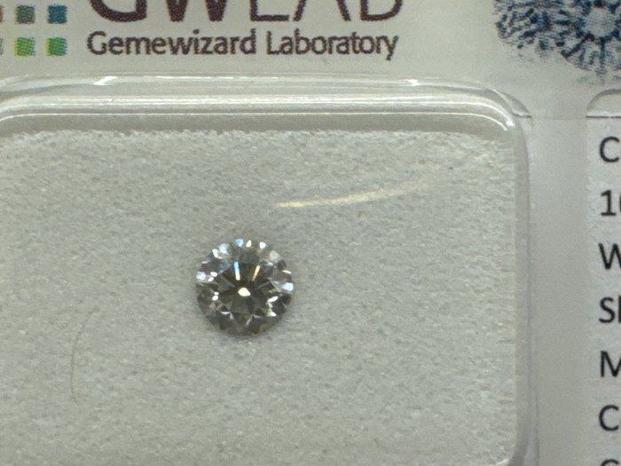 Ingen mindstepris - 1 pcs Diamant  (Natur)  - 0.27 ct - Rund - H - SI1 - Gemewizard Gemological Laboratory (GWLab)