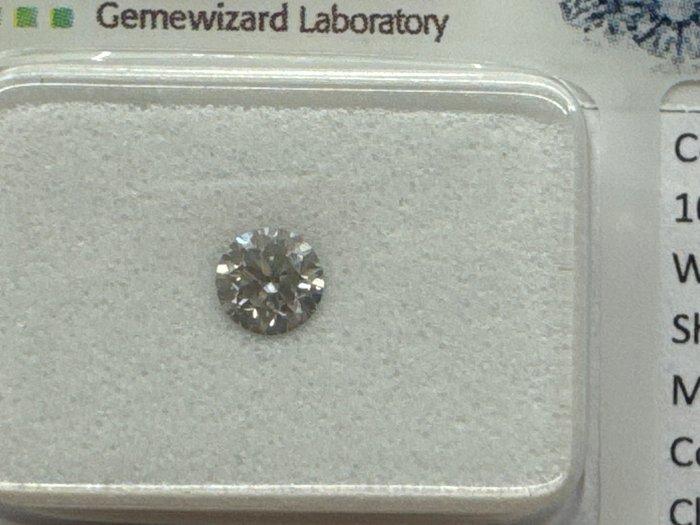 Ingen mindstepris - 1 pcs Diamant  (Natur)  - 0.27 ct - Rund - H - SI1 - Gemewizard Gemological Laboratory (GWLab)