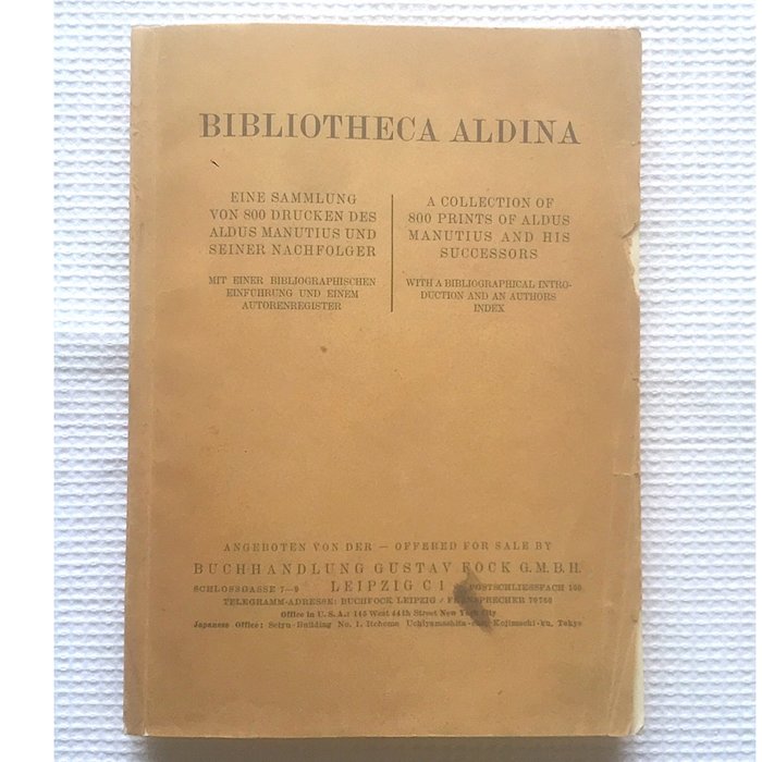 K. Boysen - Bibliotheca Aldina. 800 prints of Aldus Manutius - 1930