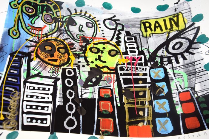 Paul Kostabi (1962) - Rain