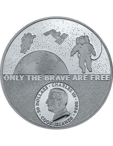 Cook-øerne. 20 Dollars 2024 Astronaut - Real Heroes, 3 Oz (.999)