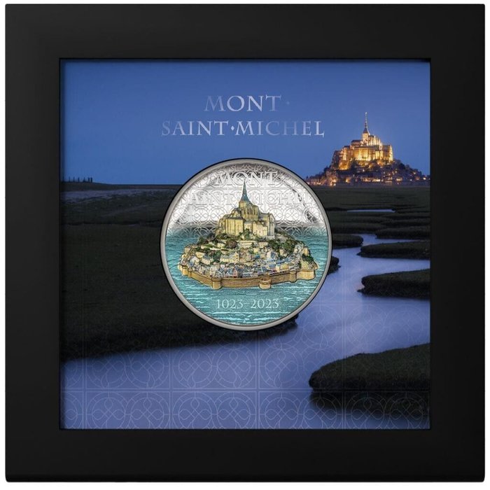 Cook-øerne. 10 Dollars 2023 Mont Saint-Michel, 2 Oz (.999)