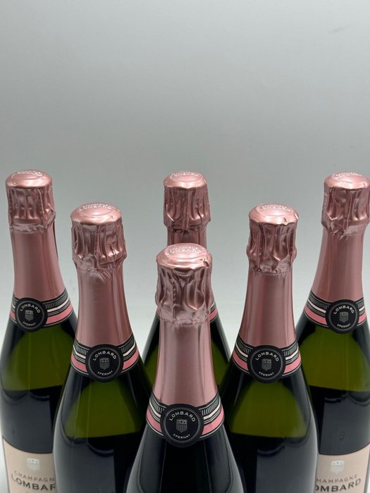 Lombard, Premier Cru Rosé Extra-Brut - Champagne Extra Brut - 6 Flasker (0,75 L)