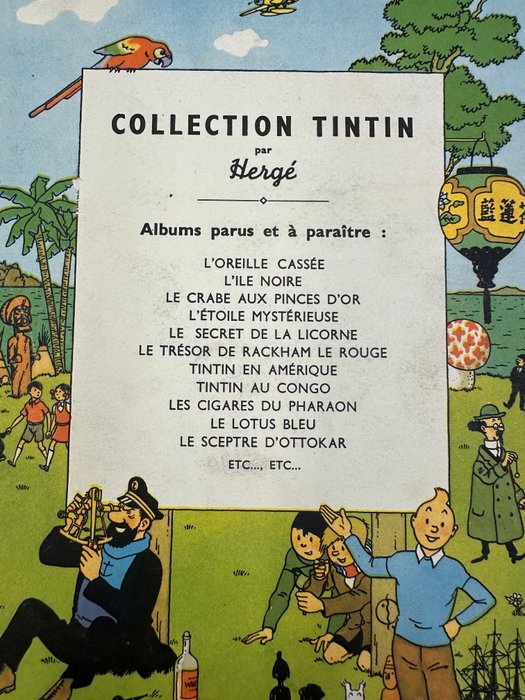 Tintin T10 - L'Étoile mystérieuse (B1)- C - Papier épais - 1 Album - Genoptryk - 1946