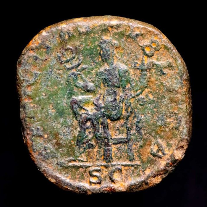 Romarriket. Julia Mamaea (Augusta, AD 222-235). Sestertius Rome, AD 222-235. FELICITAS PVBLICA, Felicitas seated to left, holding caduceus and cornucopiae; SC  (Ingen mindstepris)