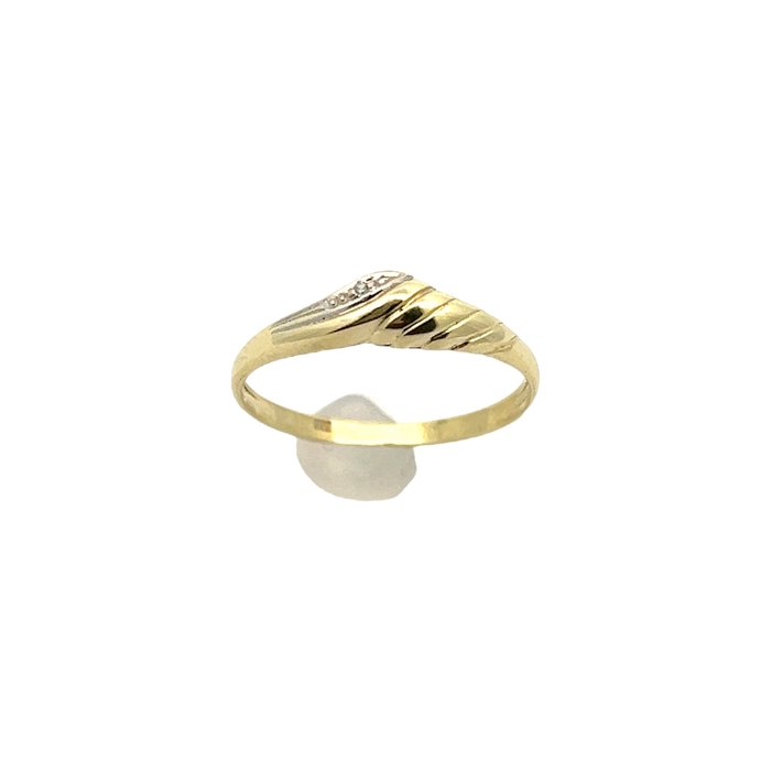 Ingen mindstepris - Ring - 14 karat Gulguld - 585,- Diamant