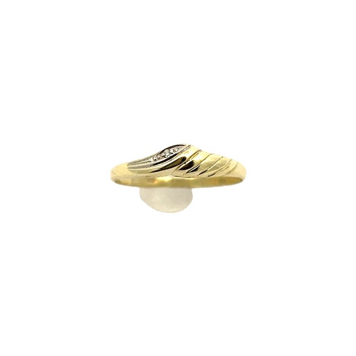 Ingen mindstepris - Ring - 14 karat Gulguld - 585,- Diamant