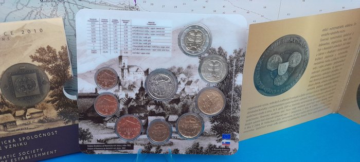 Slovakiet. Year Set (FDC) 2010 "Slovak Numismatic Organization"  (Ingen mindstepris)