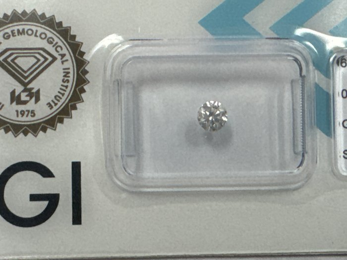 Ingen mindstepris - 1 pcs Diamant  (Natur)  - 0.27 ct - Rund - G - SI2 - International Gemological Institute (IGI)