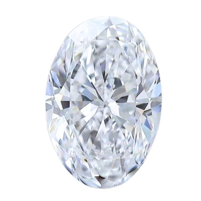 1 pcs Diamant  (Natur)  - 0.90 ct - Oval - D (farveløs) - VVS1 - Gemological Institute of America (GIA)