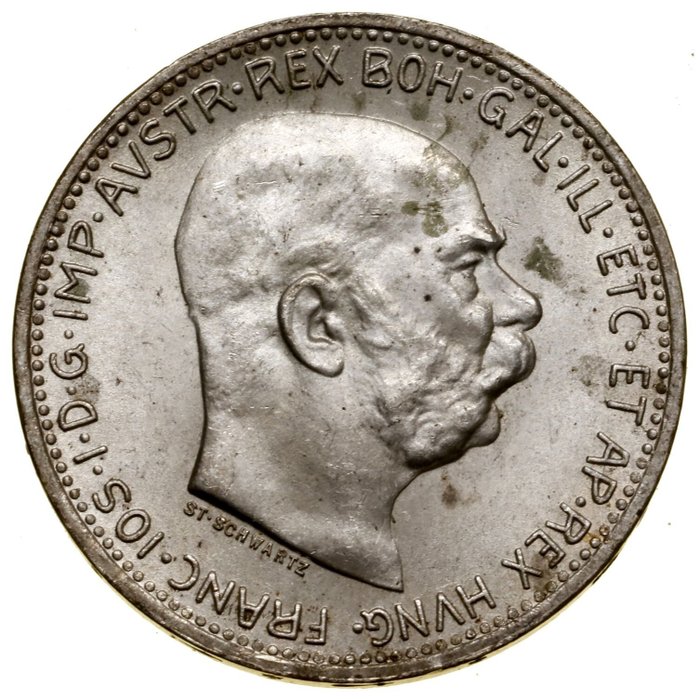 Østrig. Franz Joseph I (1848–1916). 1 Krona 1914  (Ingen mindstepris)