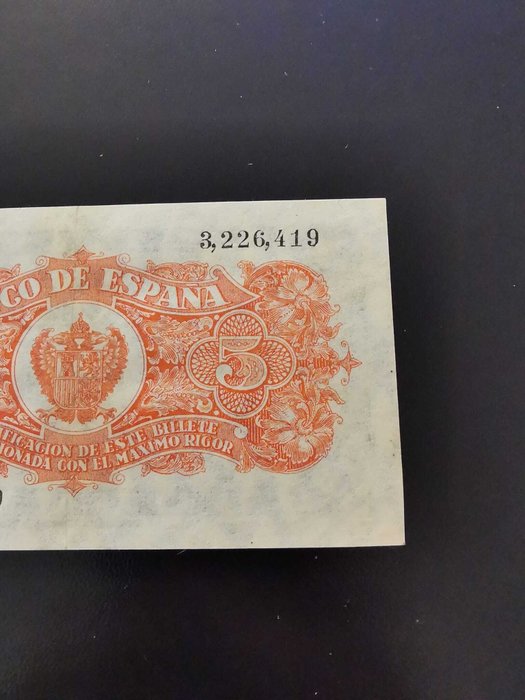 Spanien. - 5 Pesetas 1937 - Pick 106  (Ingen mindstepris)