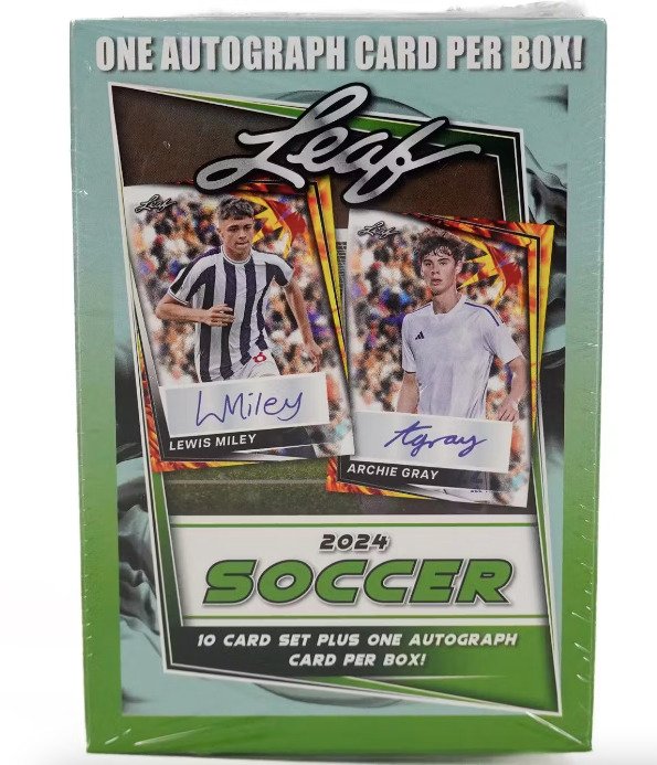 2024 - Leaf - 1 Soccer Autograph x Box + 10 Base Cards - Soccer - 1 Box