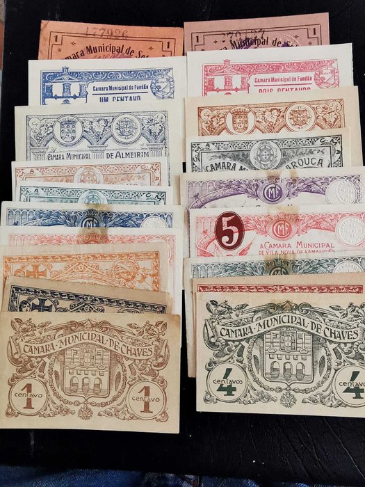 Portugal. - 19 banknotes - various dates  (Ingen mindstepris)