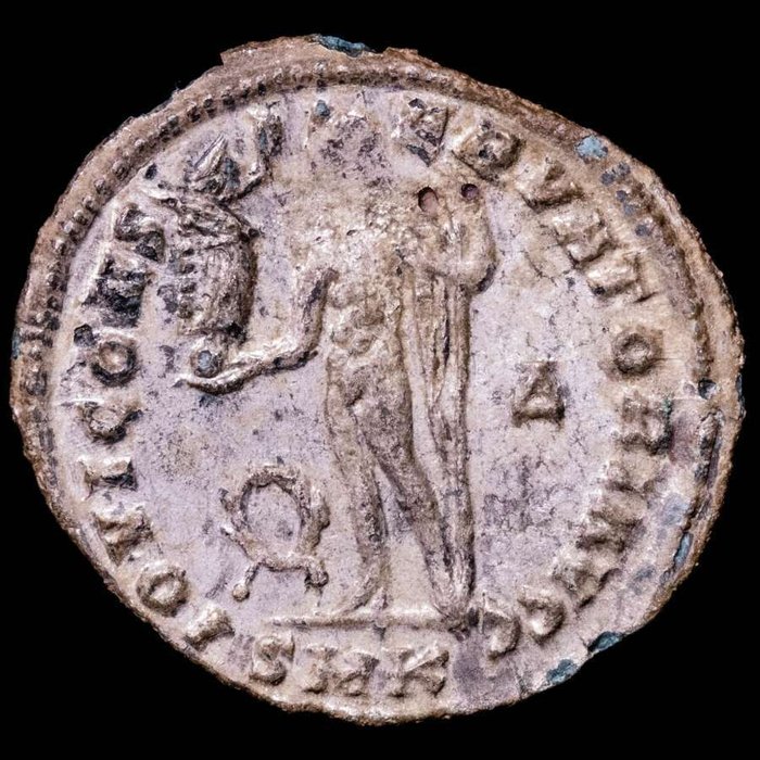 Romarriket. Licinius I (AD 308-324). Follis Cyzicus mint. IOVI CONSERVATORI AVGG / SMK  (Ingen mindstepris)