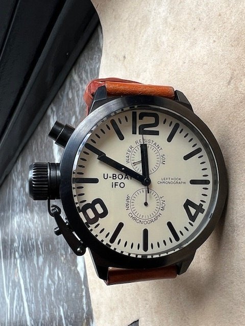 U-Boat - Left Hook-Chronograph - Ingen mindstepris - A53-BK-C-Special Edition - Mænd - 2020+